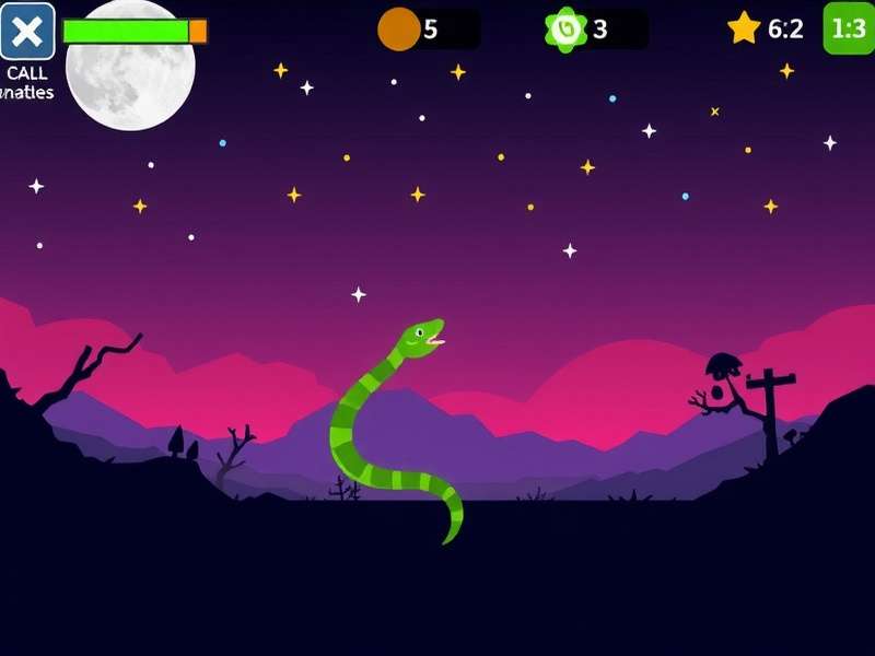 Epic battle scene from a top Snake io game showing multiple colorful snakes competing