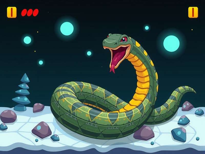 Diagram showing a snake luring a bot into a trap in Snake io offline