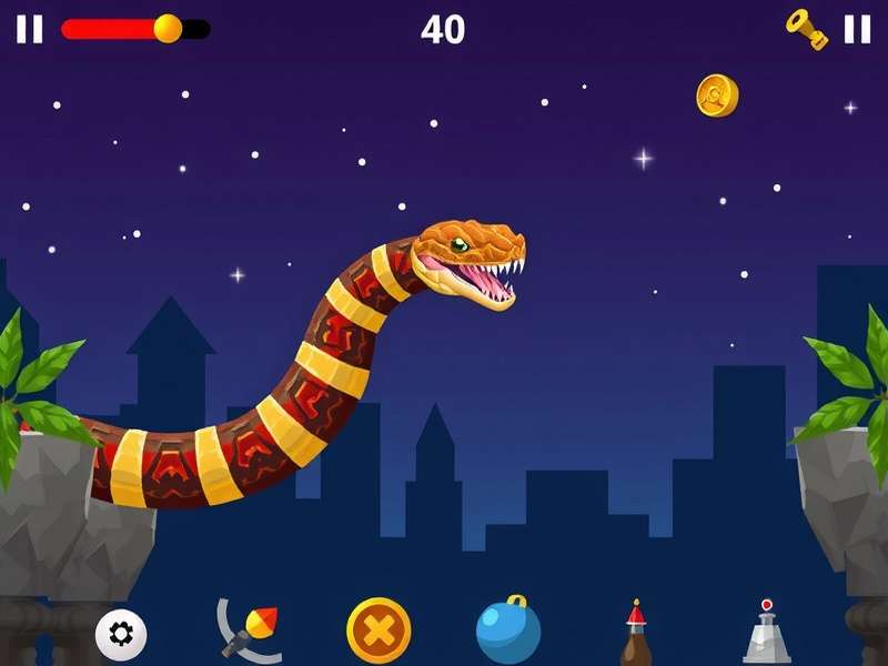 Dynamic multiplayer Snake io game arena with colorful snakes competing