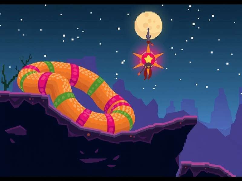 Snake io Game Offline PC gameplay screenshot showing a large snake on a colorful map