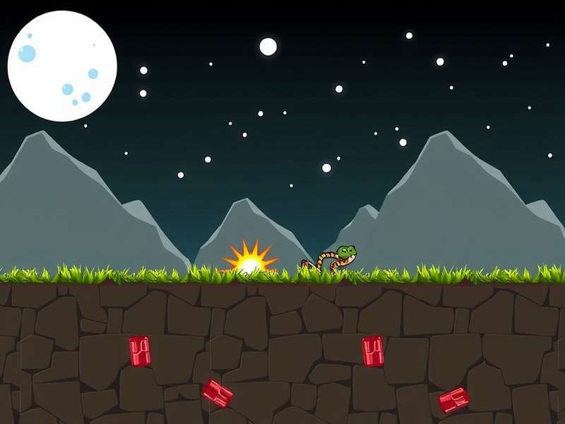 Colorful Snake Io game arena with multiple snakes competing