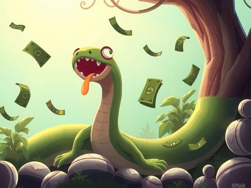 Snake Io game interface showing currency and gameplay