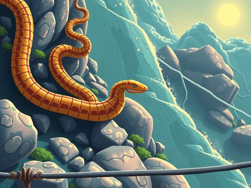 Visual representation of AI snake game mechanics showing neural network connections