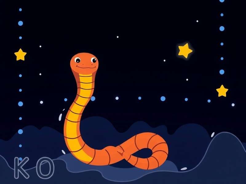 Colorful abstract representation of a snake game network