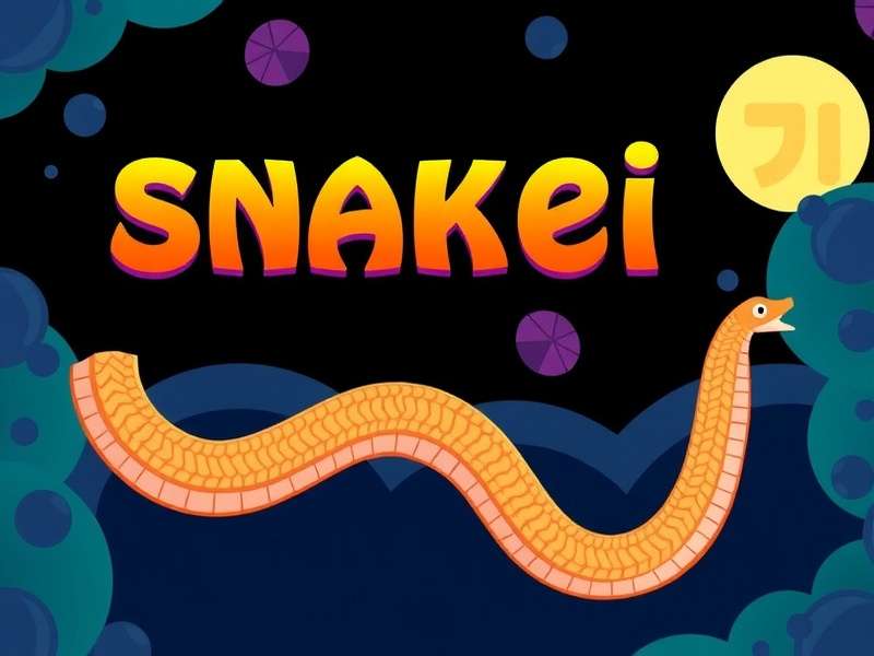 Snake io gameplay screenshot showing multiple colorful snakes in competitive arena