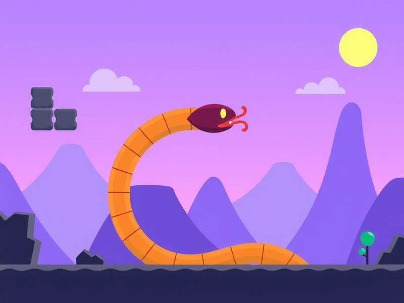 Competitive Snake IO Gameplay showing multiple snakes in an arena