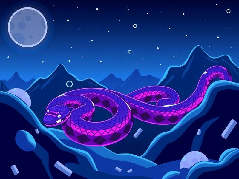 Snake.io gameplay screenshot showing multiple colorful snakes on a grid map