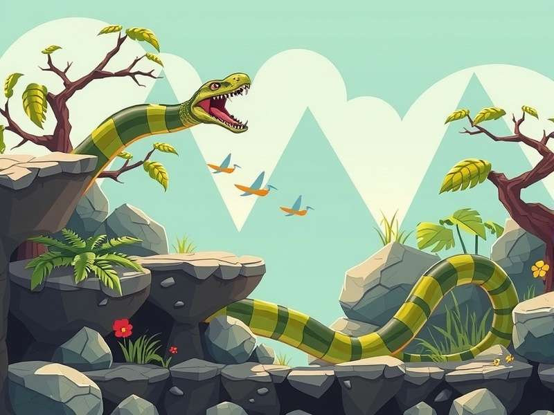 Snake Io Game Offline gameplay screenshot showing advanced tactics