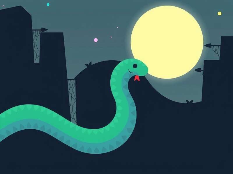 Snake Io Game gameplay screenshot showing multiple snakes competing