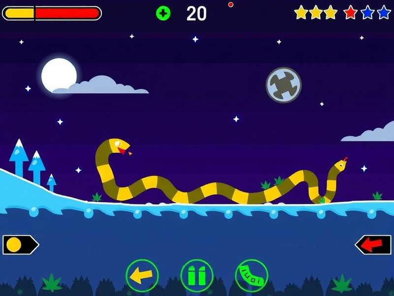 Strategic top-down view of a complex Snake Io gameplay map with multiple colored snakes