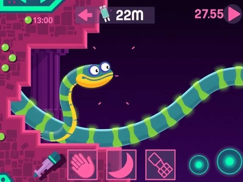 Snake Io Gameplay 2025 - Colorful snake competing in arena