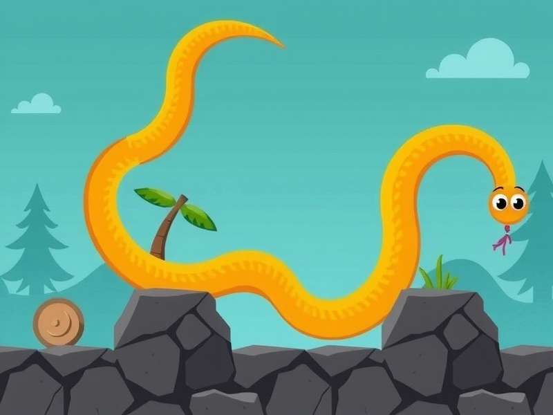 Intense gameplay screenshot of Little Big Snake Io showing a massive snake dominating the map