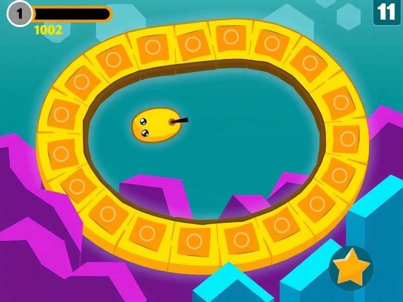 Snake Io Game gameplay screenshot showing snakes battling in arena