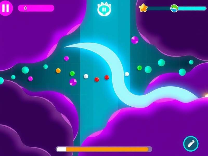 Strategic view of multiple snake io game paths converging on a map