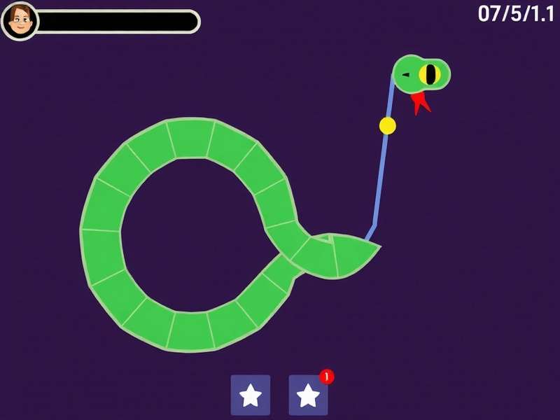 Colorful abstract representation of a snake game with glowing trails