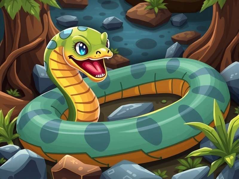 Dynamic multiplayer gameplay of Snake Io showing colorful snakes on a dark grid