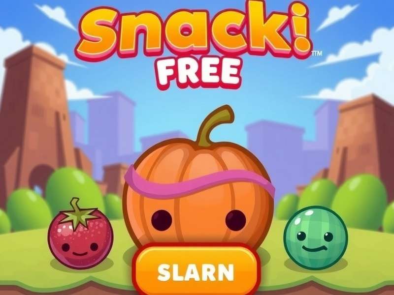 Dynamic gameplay screenshot of Snack Io Free showing multiple colorful snakes in a crowded arena