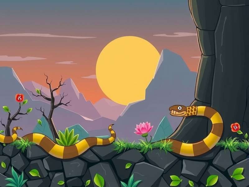 Competitive Snake Io gameplay showing multiple snakes in an arena