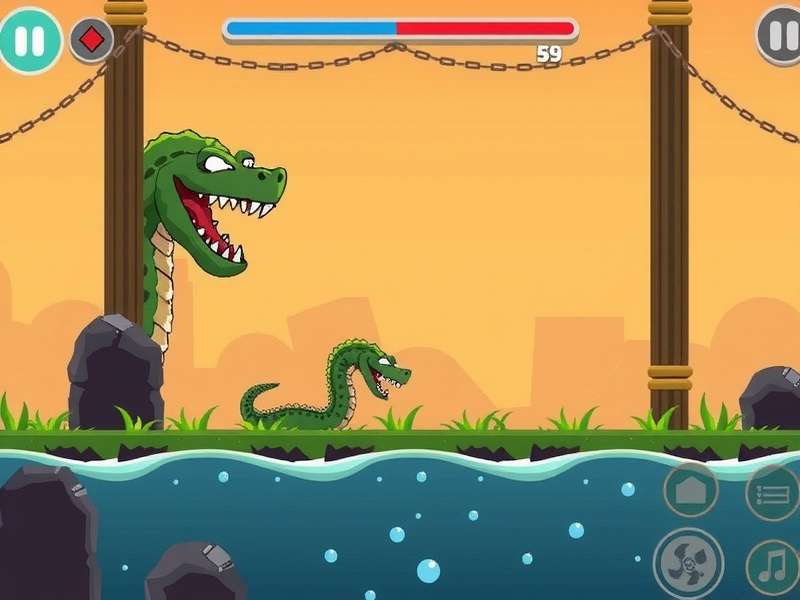 Gameplay screenshot of Snake Io being played in offline mode on a mobile device