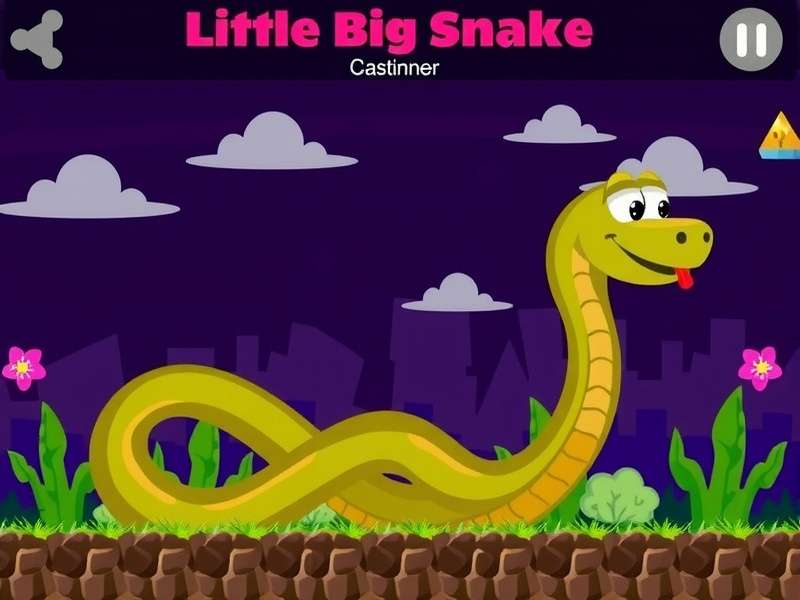 Little Big Snake Io Game Unblocked gameplay arena showing multiple snakes competing for orbs