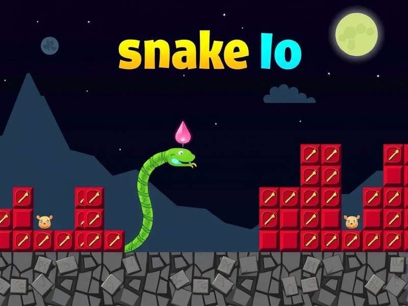 Snake Io game arena with glowing neon snakes battling for dominance