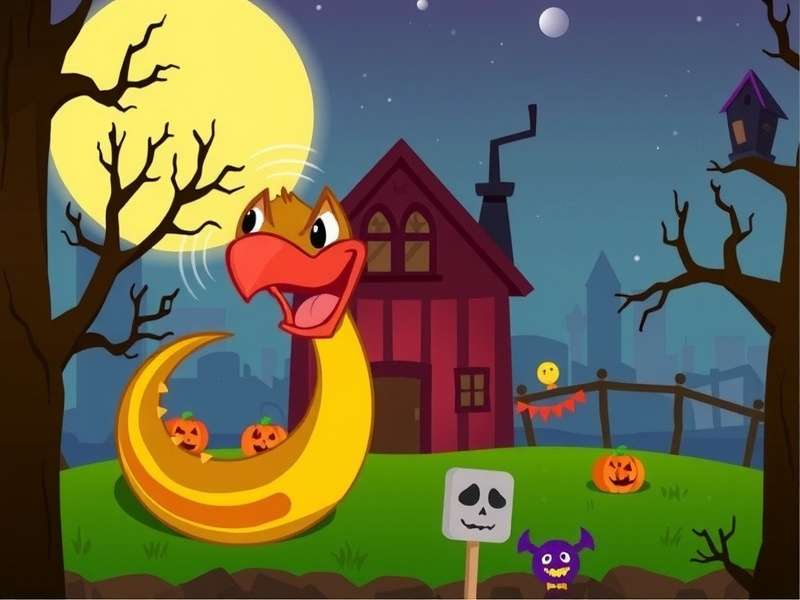 Snake Io Game Trick Or Treat Halloween event with glowing snakes and pumpkins