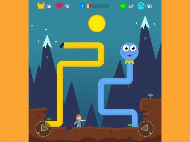 Little Big Snake Io Game arena overview showing snakes, food pellets, and power-up locations