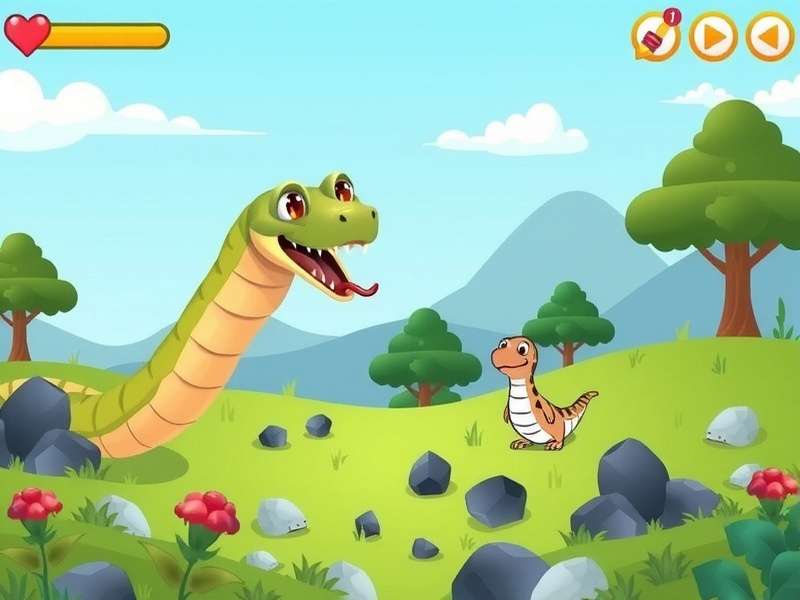 Snake Io Game Worm Hunt 2023 quest gameplay screenshot showing a large snake chasing glowing worms
